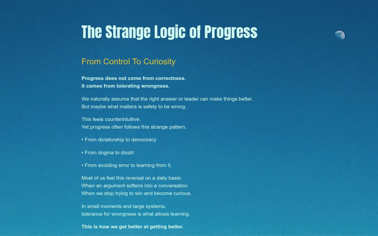 The Strange Logic Of Progress